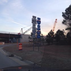 City of Fayetteville - Interstate signs with construction in the background