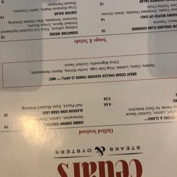 Cedars Steaks & Oysters - Steakhouses Near Me - Mashantucket, Connecticut
