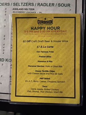 Menu photo 5 Curbside Eatery & Drinkery La Mesa, CA