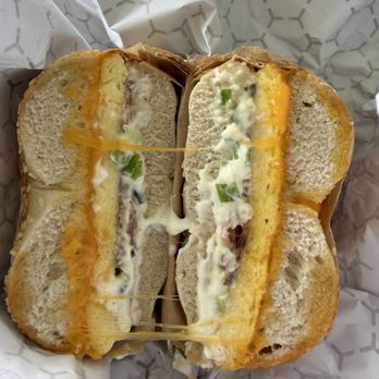 Bad Guy Bagels - Bee Sting on Sesame Bagel - Bagels Near Me - Geneva, Illinois Bad Guy Bagels - Bee Sting on Sesame Bagel - Bagels Near Me - Geneva, Illinois