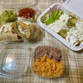 Aguilar's - Carnitas Burrito,Enchiladas Verdes de Pollo Special Platter . So delicious !!! - International Grocery Near Me - Bronx, New York
