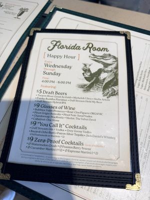 Menu photo 1 Florida Room Fort Lauderdale, FL Menu photo 1 Florida Room Fort Lauderdale, FL