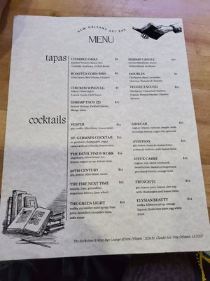 Menu photo 1 Nola Art Bar New Orleans, LA Menu photo 1 Nola Art Bar New Orleans, LA