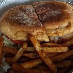 Casa Burrito - Delicious chicharron torta.