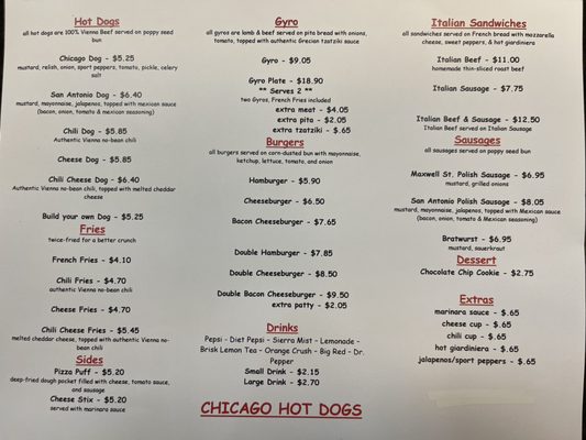 Menu photo 5 Chicago Hot Dogs San Antonio, TX