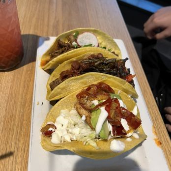 The Hoppy Gnome - Top to bottom; Conan The Barbacoa, Smoked Brisket, and the Free Mahi Mahi. - New American Near Me - Fort Wayne, Indiana
