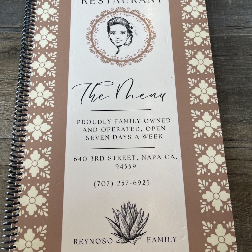 Front of menu Front of menu