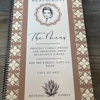 Taqueria Maria - Front of menu - Mexican Near Me - Napa, California Taqueria Maria - Front of menu - Mexican Near Me - Napa, California