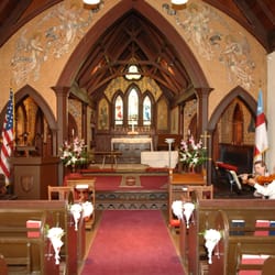 Episcopal Church of the Saviour - 1883 Chapel decorated for wedding, May 2011