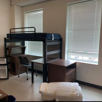 Joe Greene Hall - Two students per room. Community bathrooms.  No sink in the room! - University Housing Near Me - Denton, Texas