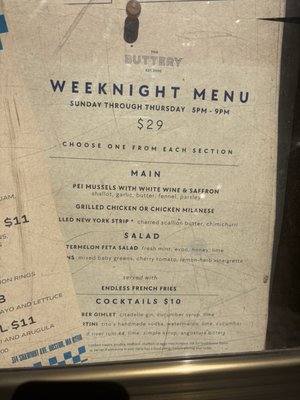 Menu photo 1 South End Buttery Boston, MA