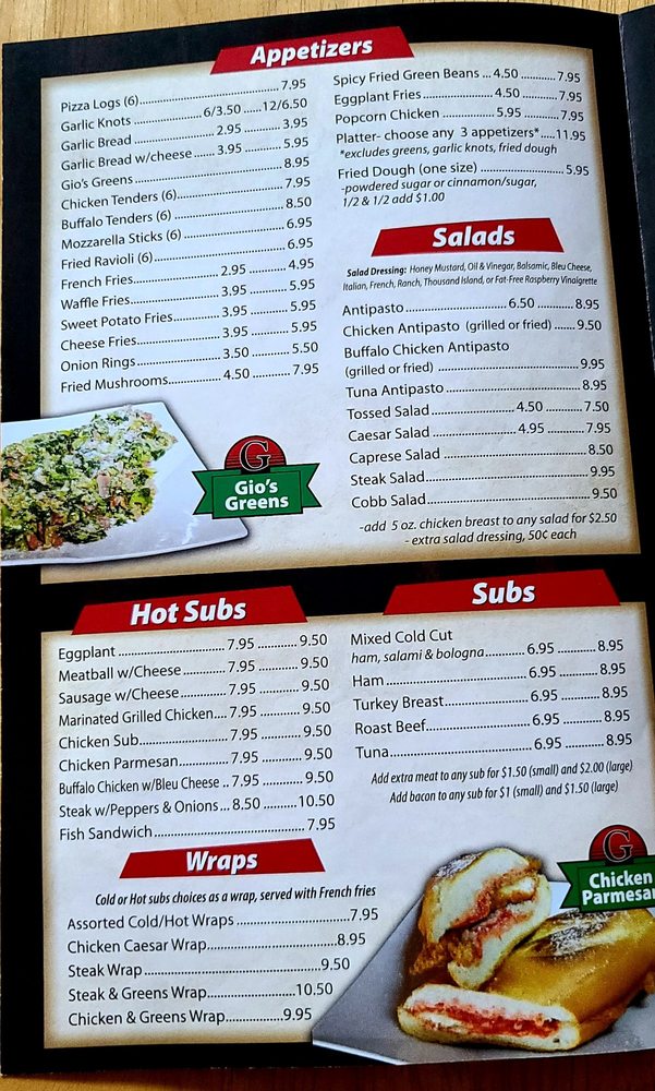 Food from Giovanni's Pizzeria