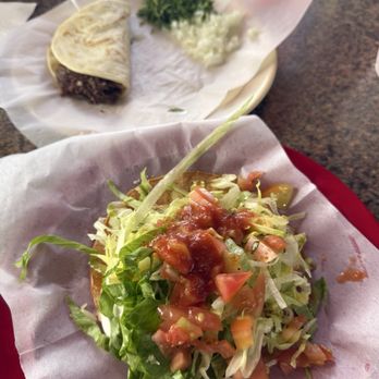 Taqueria Nuestro Mexico - Chicken Tostadas y Barbacoa Taco - Mexican Near Me - Abilene, Texas