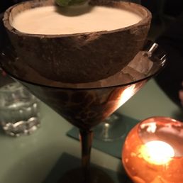 Tropic Thunder - great creamy cocktail served in a coconut shell. Tropic Thunder - great creamy cocktail served in a coconut shell.
