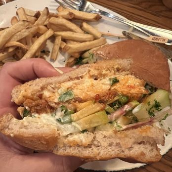 Beatrix - Streeterville - Gluten free Hot Honey Fried Chicken Sandwich and fries - New American Near Me - Chicago, Illinois Beatrix - Streeterville - Gluten free Hot Honey Fried Chicken Sandwich and fries - New American Near Me - Chicago, Illinois