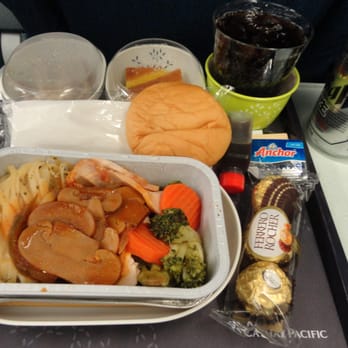 Cathay Pacific - Dinner of Pork and Rice - Airlines Near Me - San Francisco, California Cathay Pacific - Dinner of Pork and Rice - Airlines Near Me - San Francisco, California