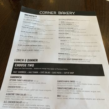 Corner Bakery Cafe - Menu - Breakfast & Brunch Near Me - Tukwila, Washington