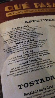 Menu photo 1 Què Pasa Mexican Cafe Fresno, CA Menu photo 1 Què Pasa Mexican Cafe Fresno, CA