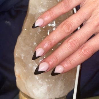 Jasmine Nail II - beautiful black french tip nails - Nail Salons Near Me - South Lyon, Michigan Jasmine Nail II - beautiful black french tip nails - Nail Salons Near Me - South Lyon, Michigan