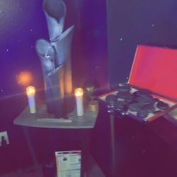 A Vibe Energy - Relaxing waterfall sounds. Hot stones pictured