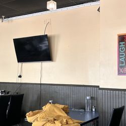 Napkin laid out on table