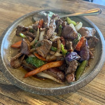 Pattaya Bay Thai Restaurant - Spicy Eggplant with Beef - a hearty dish. Get it spicy if you crave heat like me. Not every Thai place offers eggplant. Highly underrated! - Thai Near Me - Los Angeles, California