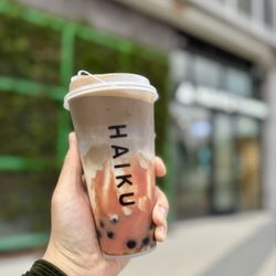 Haiku Teahouse - Guava Hojicha Latte