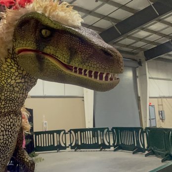 Freeman Coliseum - This velociraptor walked around behind the fenced area while a staff mbr talked about it. - Stadiums & Arenas Near Me - San Antonio, Texas