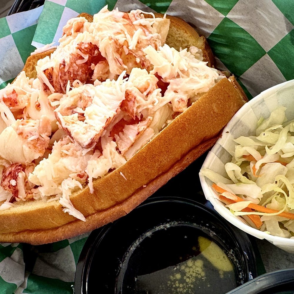 The Lobster Shack Key West - Traditional Roll with butter on the side. - Seafood Near Me - Key West, Florida The Lobster Shack Key West - Traditional Roll with butter on the side. - Seafood Near Me - Key West, Florida