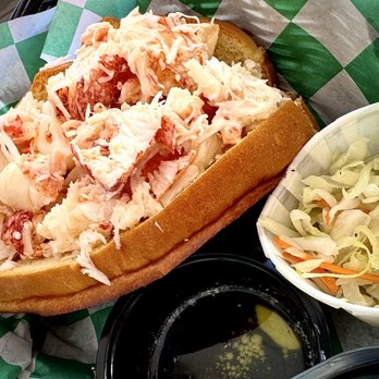 The Lobster Shack Key West - Traditional Roll with butter on the side. - Seafood Near Me - Key West, Florida