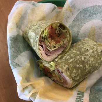 Subway - a wrap in a basket on a table - Sandwiches Near Me - Sarasota, Florida