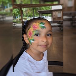About Face - Face Painting - Roses design