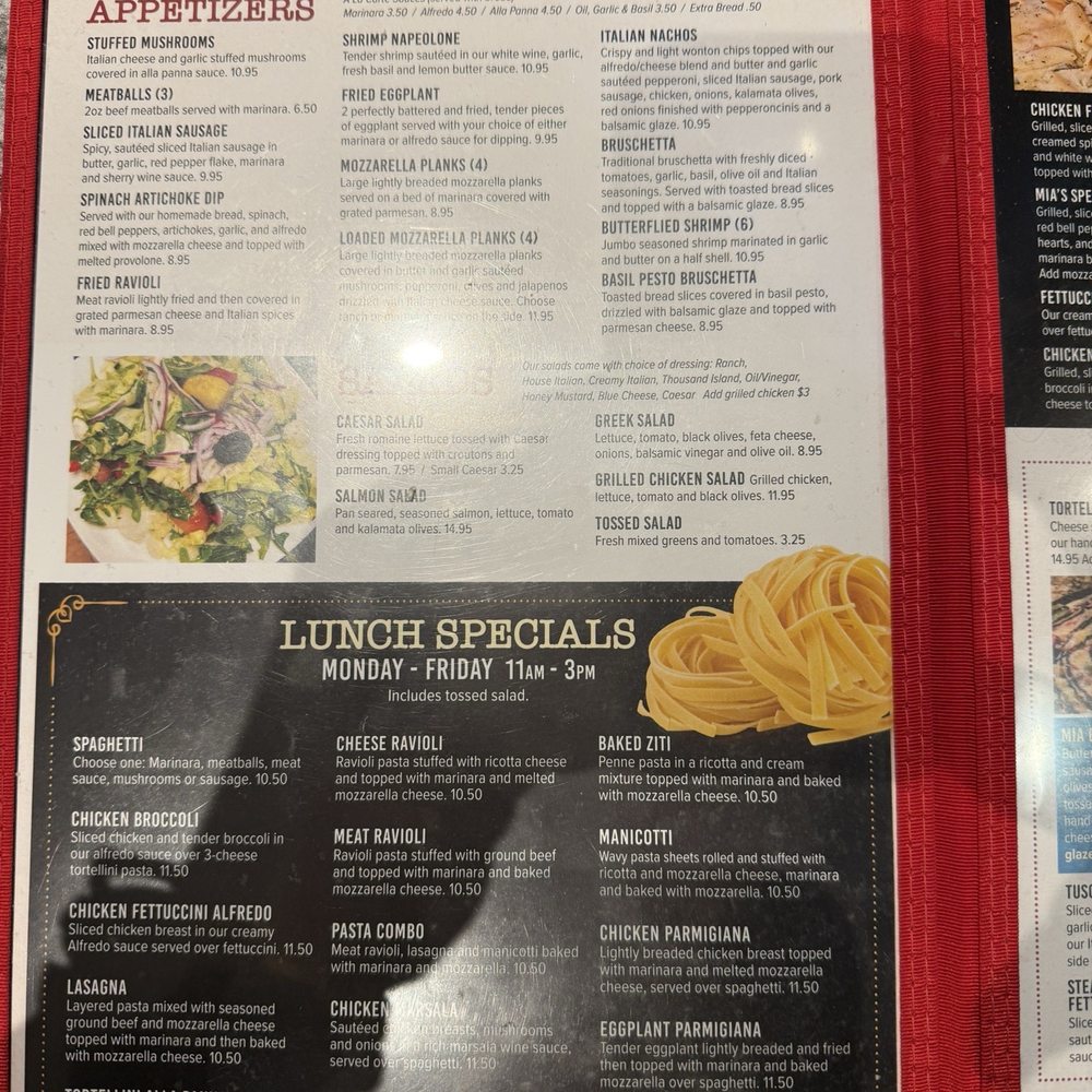 Mia Bella - Menu, November 2024 - Italian Near Me - Miami, Oklahoma