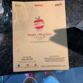 Apple A Day Cafe - Menu - Juice Bars & Smoothies Near Me - Miami Beach, Florida Apple A Day Cafe - Menu - Juice Bars & Smoothies Near Me - Miami Beach, Florida