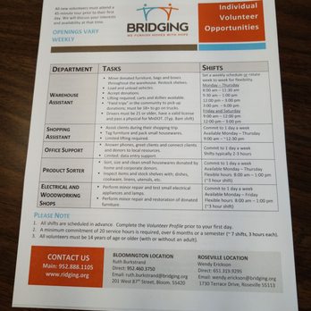Bridging - Individual Volunteer Opportunities - Community Service/Non-Profit Near Me - Bloomington, Minnesota