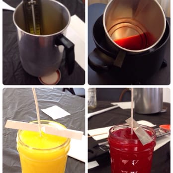 VIP Paints - Heating up the waxes, mixing in the scents and pouring them into the container! - Art Classes Near Me VIP Paints - Heating up the waxes, mixing in the scents and pouring them into the container! - Art Classes Near Me