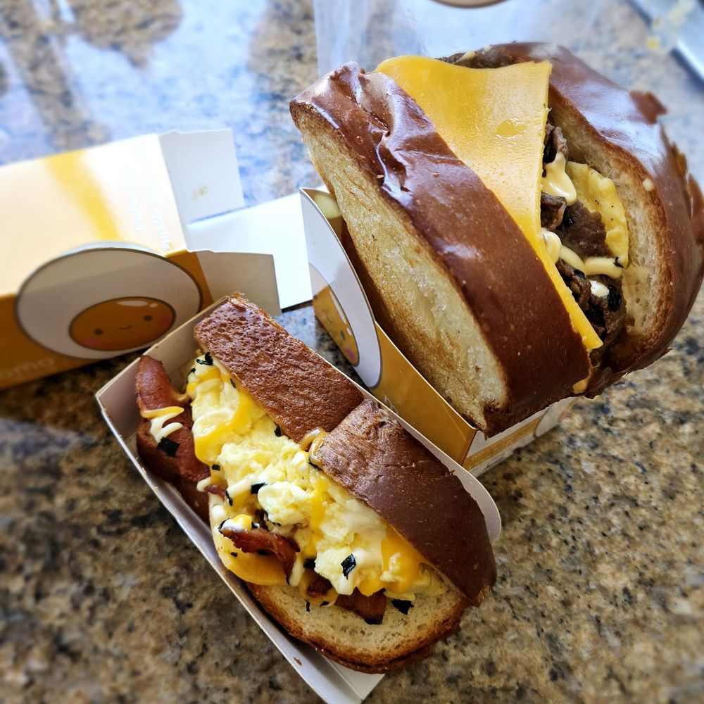 MOMO Korean Egg Drop - Gwangju Bacon Slider + Bulgogi Beef Sandwich - Breakfast & Brunch Near Me - Sacramento, California MOMO Korean Egg Drop - Gwangju Bacon Slider + Bulgogi Beef Sandwich - Breakfast & Brunch Near Me - Sacramento, California