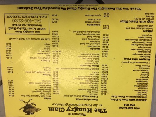 Menu photo 6 The Hungry Clam Brookings, OR