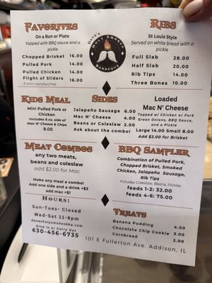 Menu photo 1 Dave's Holy Smokes BBQ Addison, IL Menu photo 1 Dave's Holy Smokes BBQ Addison, IL
