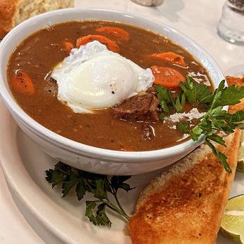 24th Street Cafe - Breakfast beef stew with a poached egg - Diners Near Me - Bakersfield, California 24th Street Cafe - Breakfast beef stew with a poached egg - Diners Near Me - Bakersfield, California