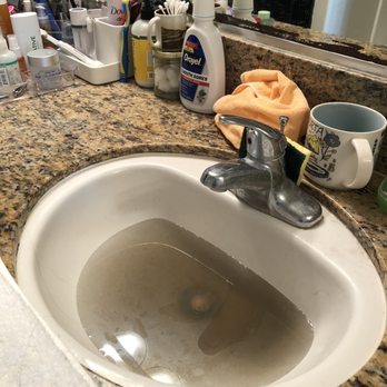 Griffis Pine Avenue - One of the many times my sink was clogged. - Apartments Near Me - Long Beach, California