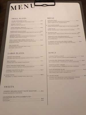 Menu photo 4 Stompin' Grounds Restaurant Nashville, TN