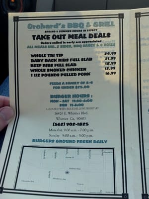 Menu photo 8 Orchards Bbq and Grill Whittier, CA