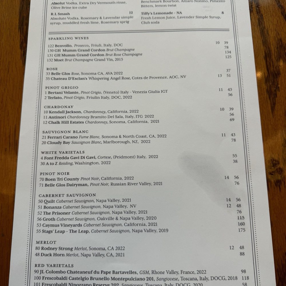 Alexander's - Menu side 2 - Steakhouses Near Me - Ormond Beach, Florida