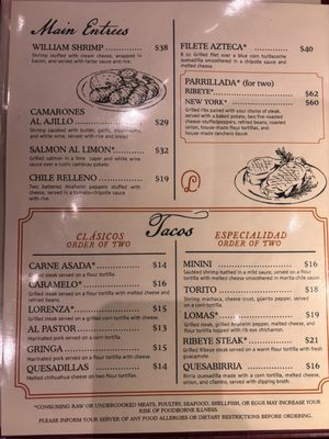 Menu photo 2 Lomas Cocina de Mexico Chandler, AZ
