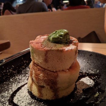 SUSHI-SAN - Japanese pancakes with matcha butter and Okinawan black sugar syrup - Sushi Bars Near Me - Chicago, Illinois SUSHI-SAN - Japanese pancakes with matcha butter and Okinawan black sugar syrup - Sushi Bars Near Me - Chicago, Illinois