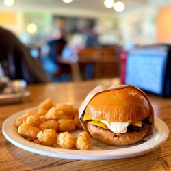 EMMI's - Double smash burger with tots - fantastic!! Would get again