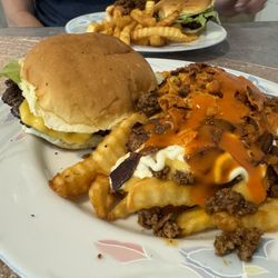 Spank’s Franks - Cheeseburger, loaded fries