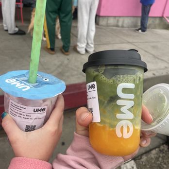 UME - [UMe]Uji Matcha Mango Latte  [UMe] Taro Fresh Milk w/ Boba - Bubble Tea Near Me - Santa Cruz, California