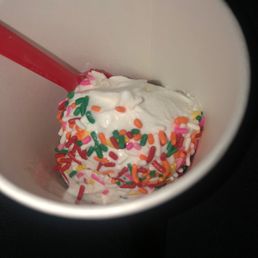 Vanilla ice cream with sprinkles